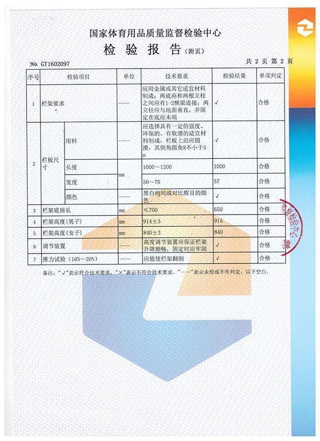 跨欄架檢驗報告